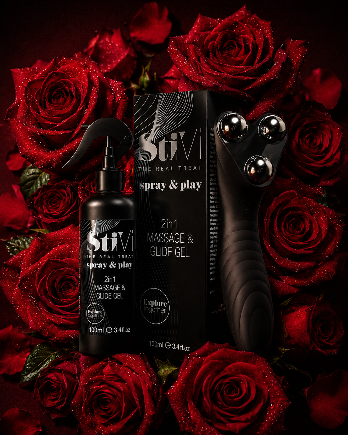 StiVi 2-in-1 Massager & Vibrator + Play&Spray